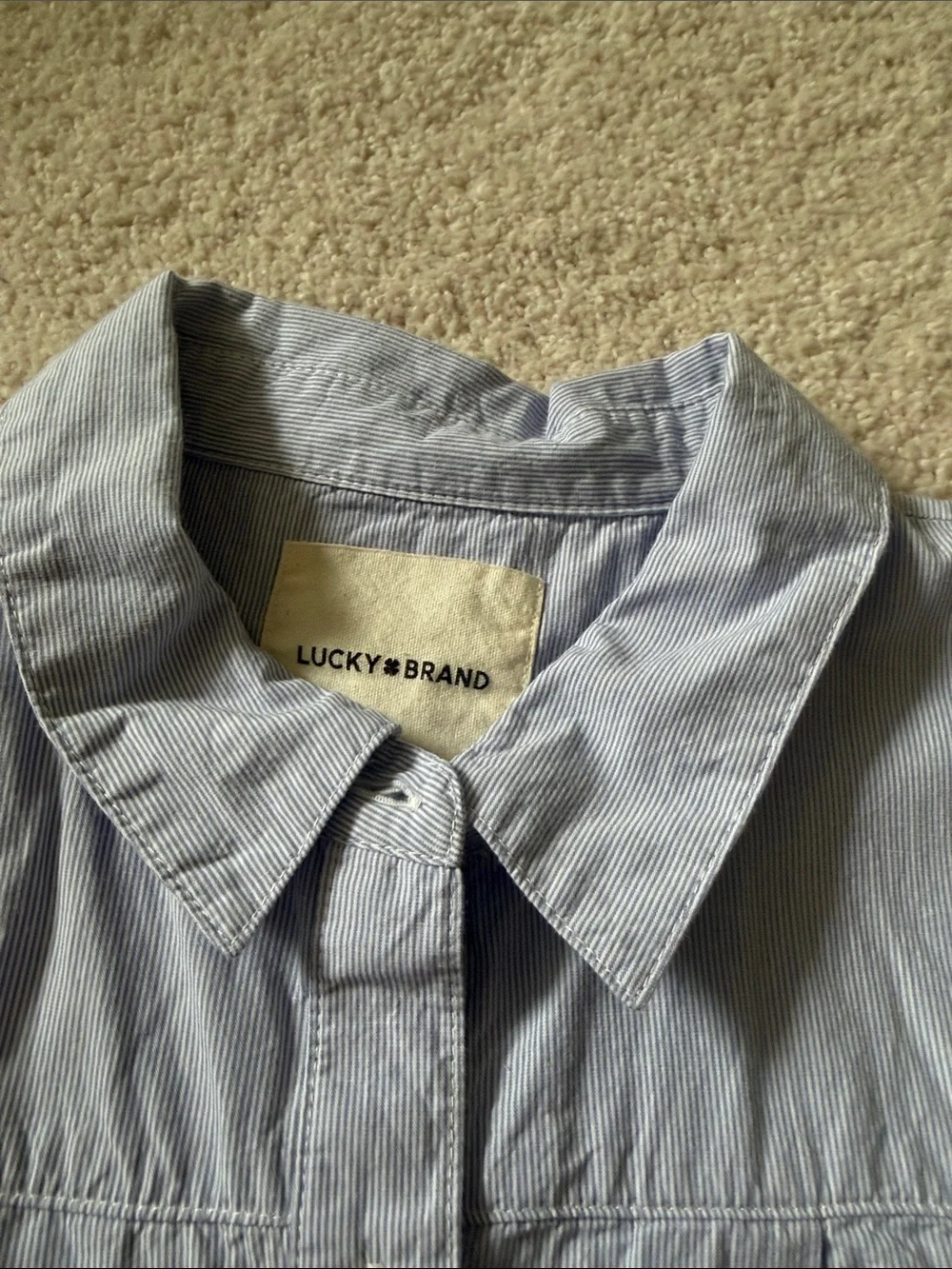 Lucky Brand Light Blue Button-Front Kids Blouse